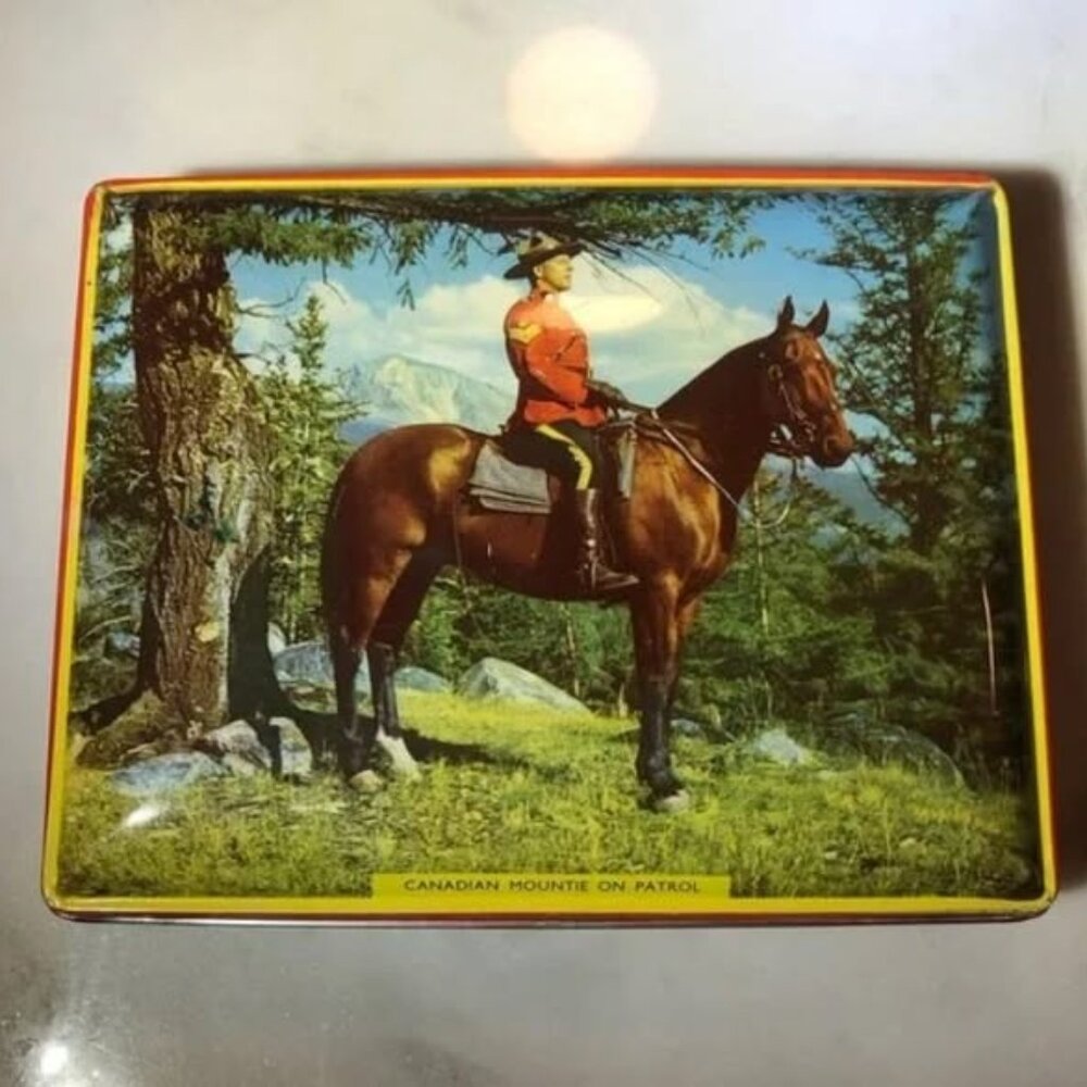 Vintage 1940's Riley’s Toffee Canadian Mountie Tin